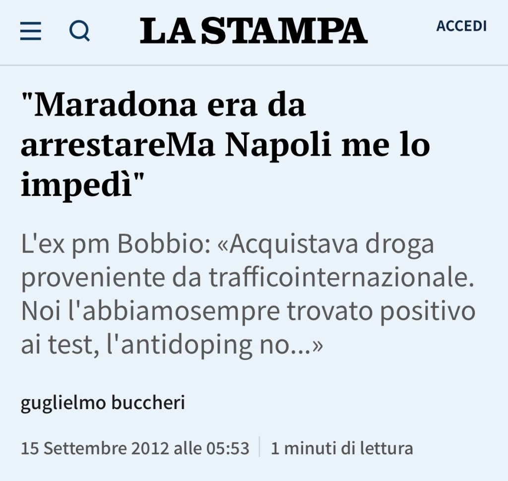 Quando un pretore voleva arrestare&nbsp;Maradona